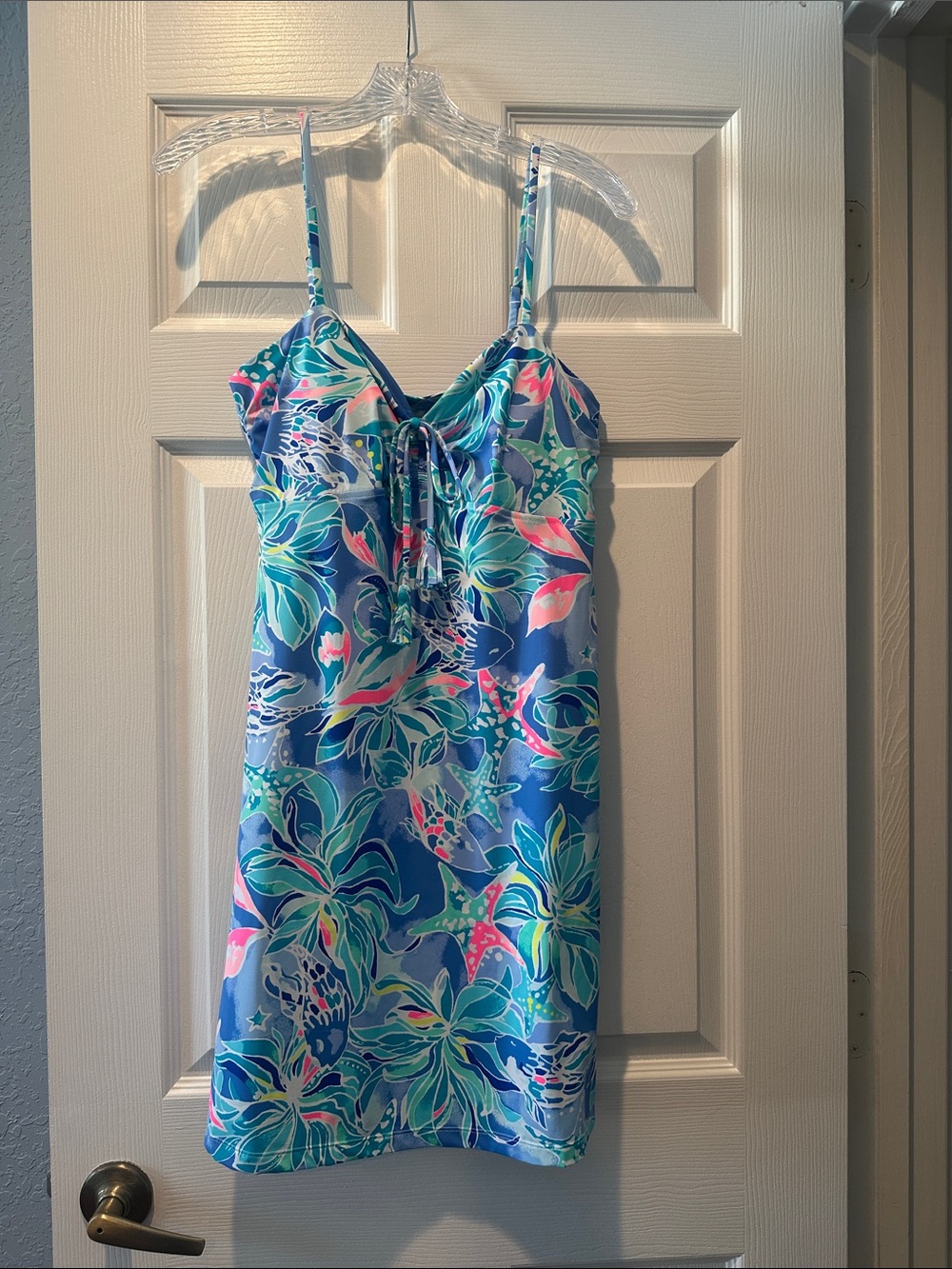 Lilly Pulitzer Turquoise Floral Dress.